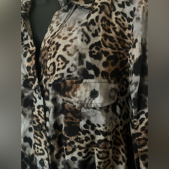 Sunny Leigh Animal Print Button-Down Shirt - Picture 2 of 4